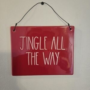 Rae Dunn Red 'Jingle All The Way' Sign